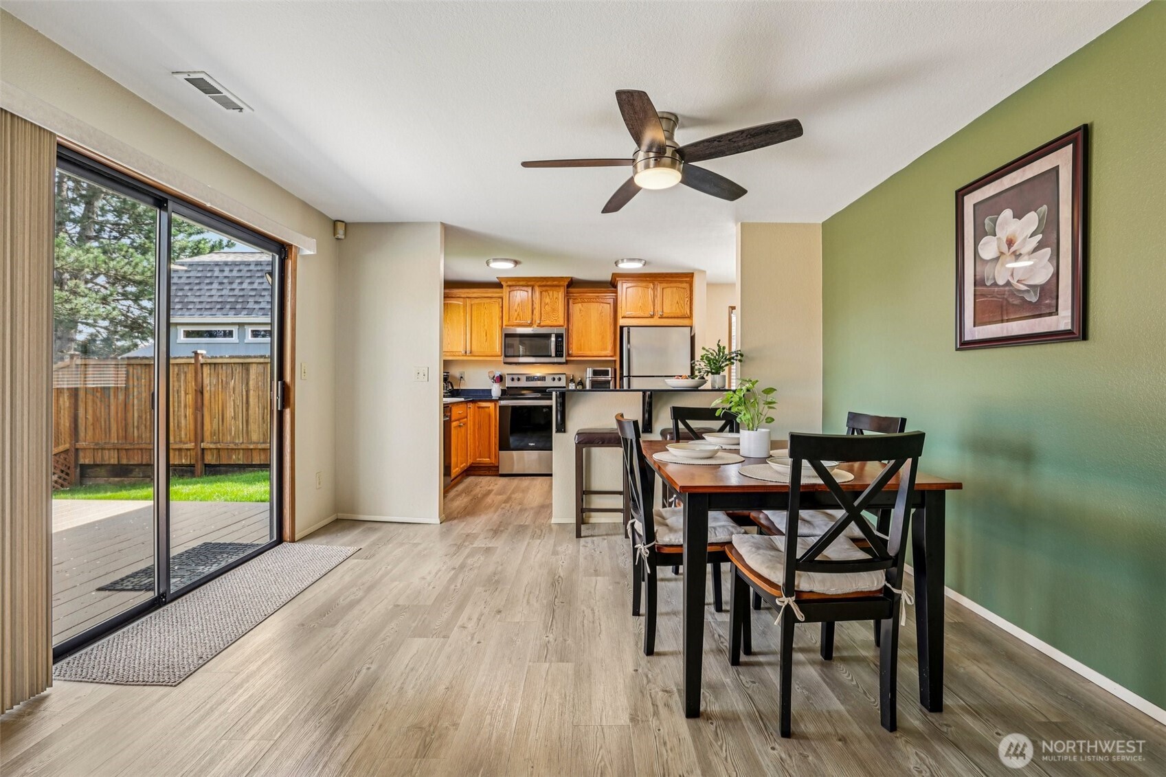 Light-filled dining space