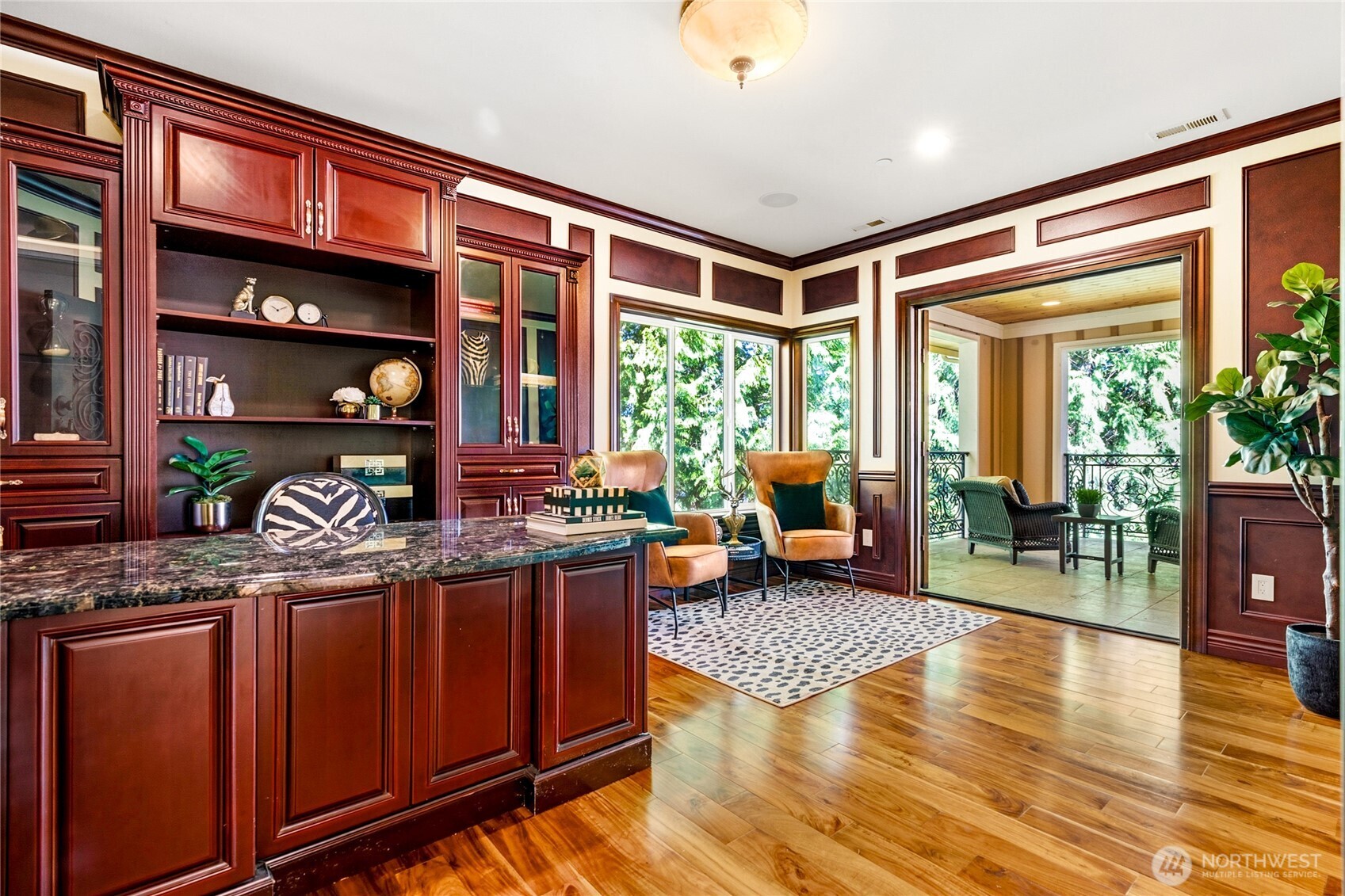 Upper office with private balcony