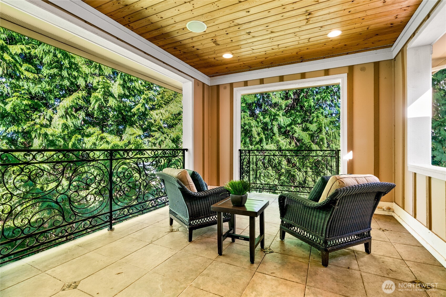 Balcony off private office suite