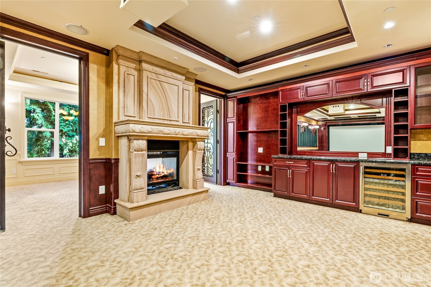 Media Room with Beverage Bar