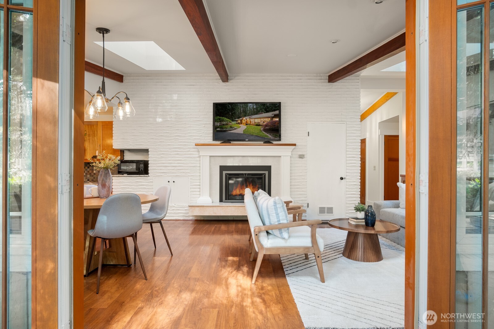 French doors from patio to family room