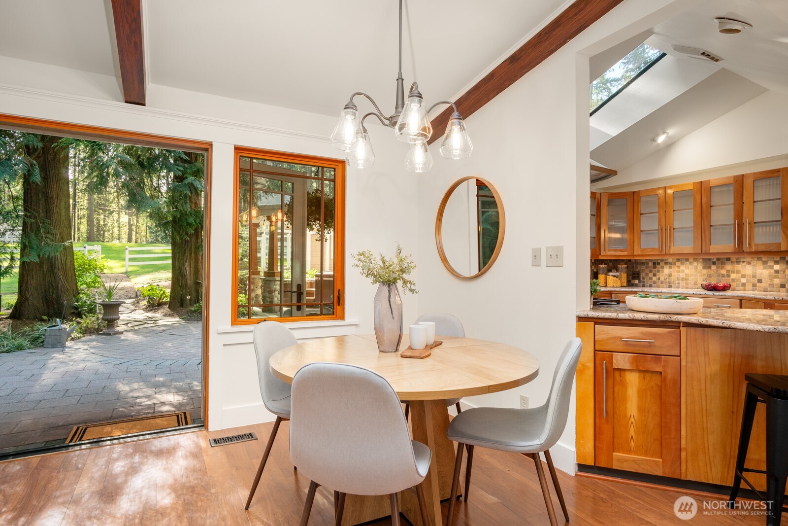Informal dining space off of kitchen and family room