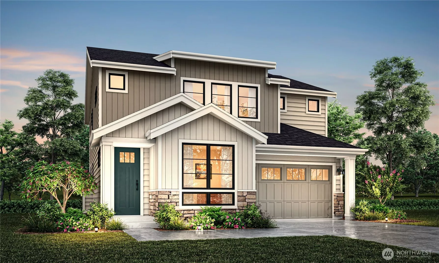 Plan 2368 elevation B artists rendering
