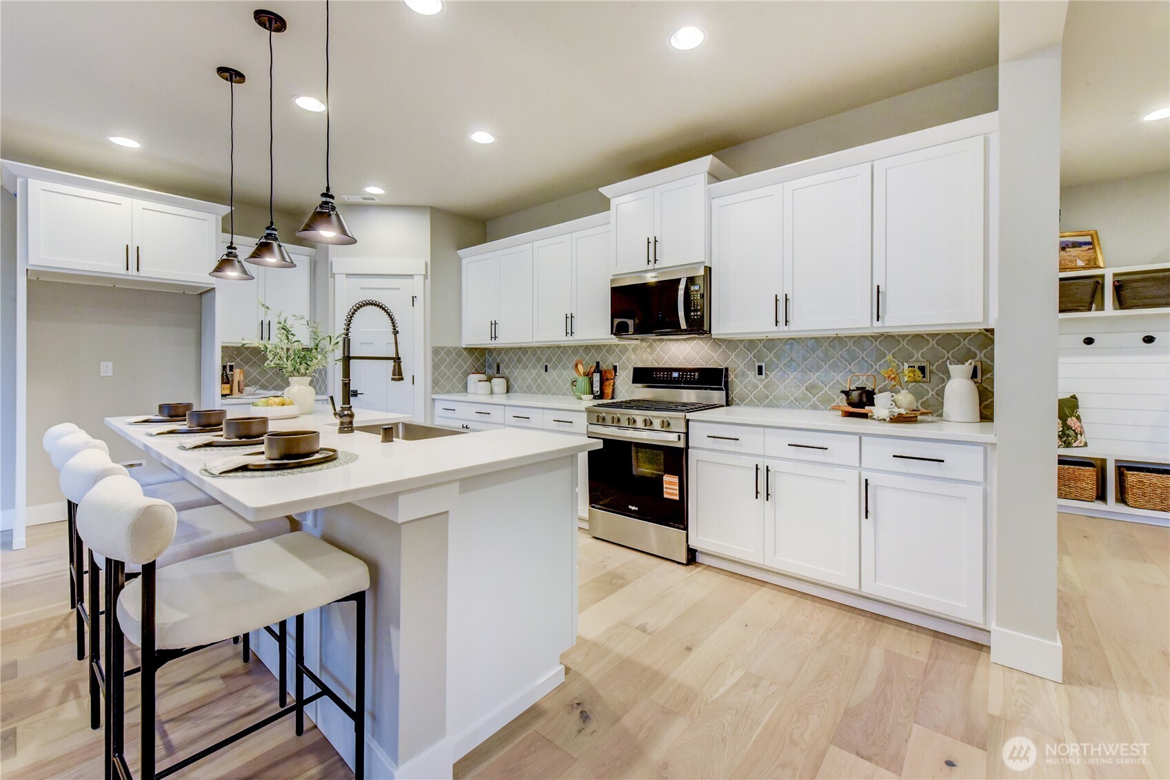 Kitchen photos of completed 2368 on Lot 8