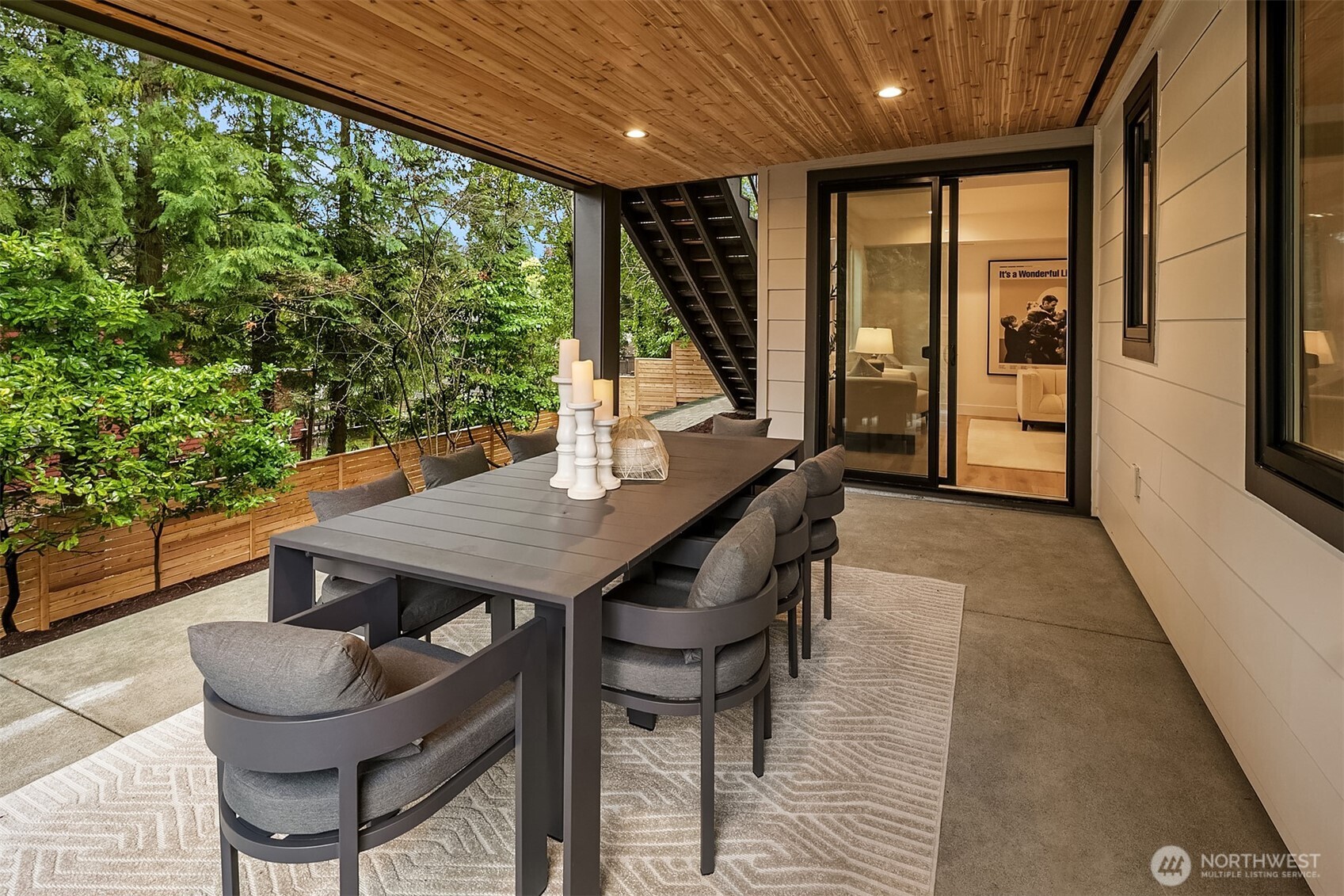 Lower level covered outdoor space to enjoy year round.