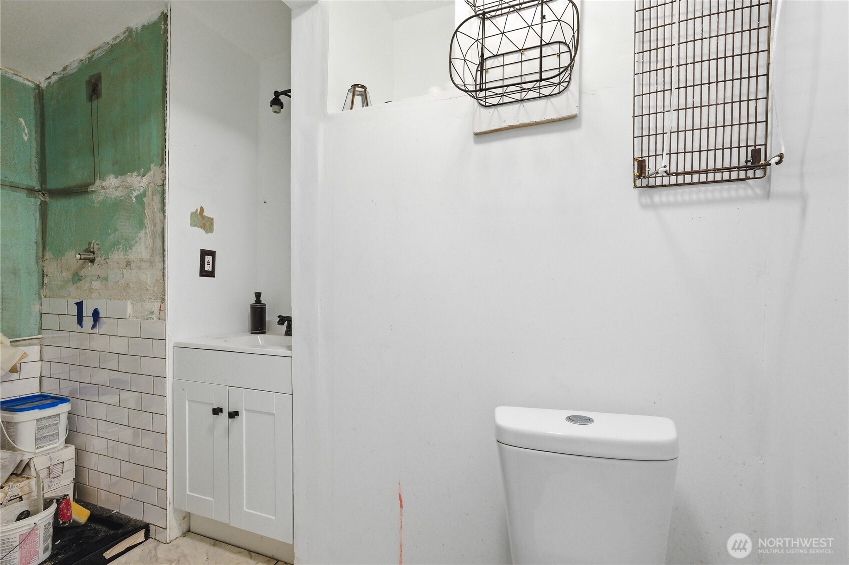 3/4 Bathroom upstairs which needs a final touch