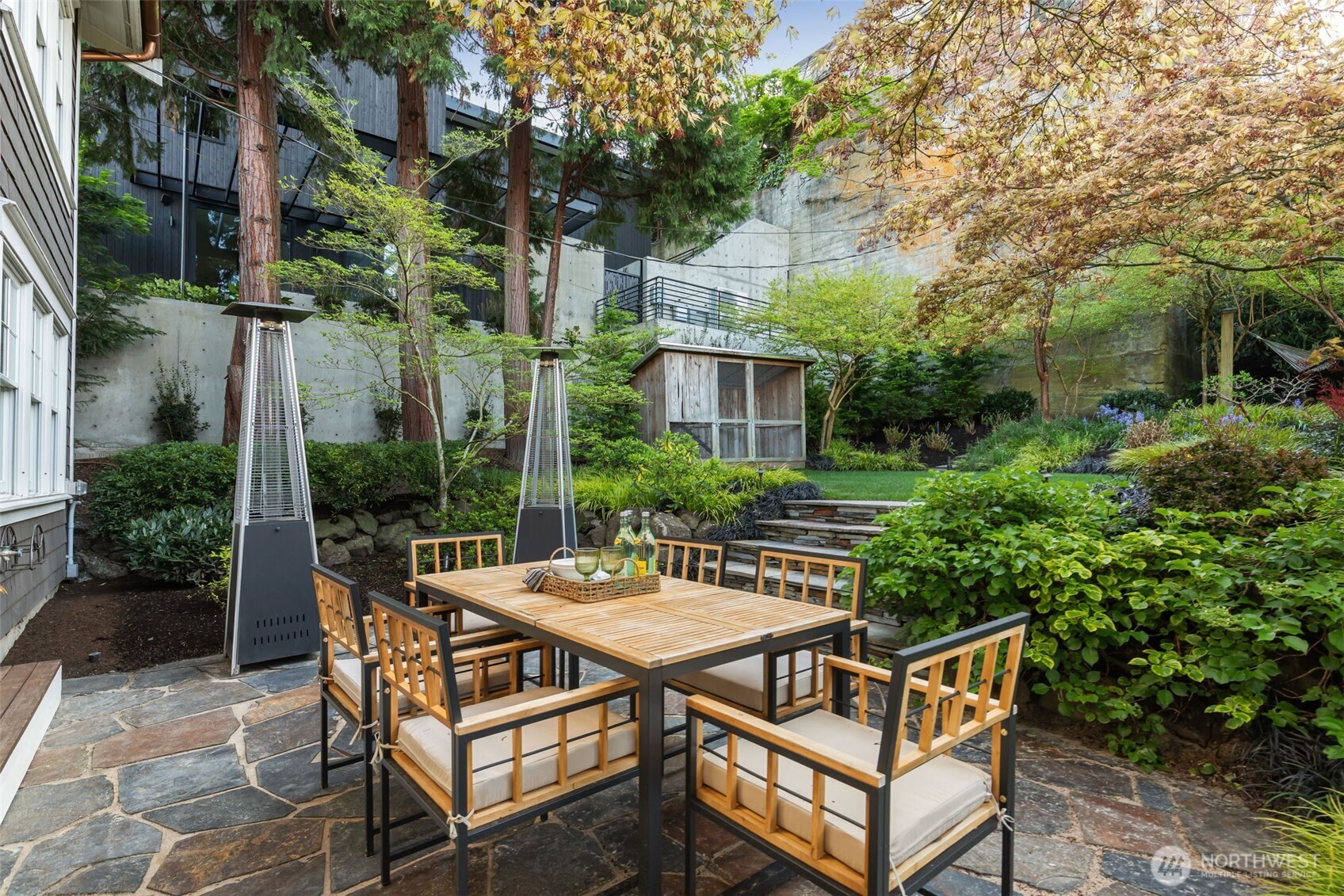 The deck is Brazilian Walnut, hardwearing and beautiful.