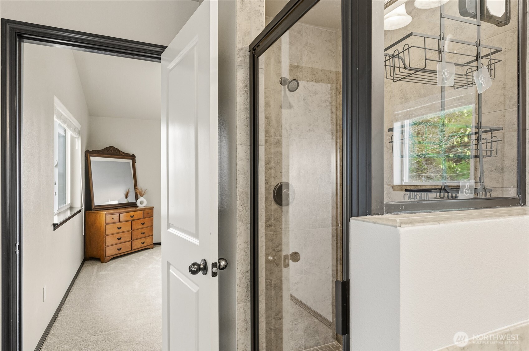 primary bathroom tiled shower