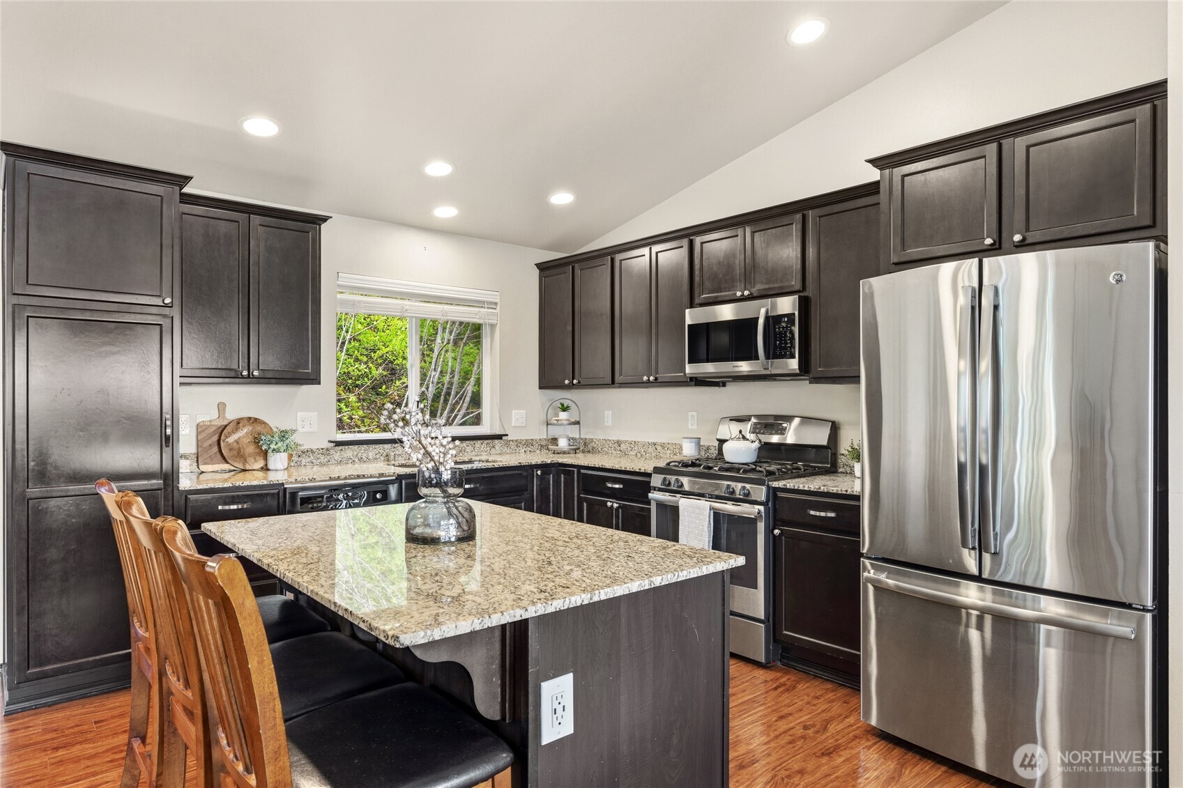 kitchen island with breakfast bar