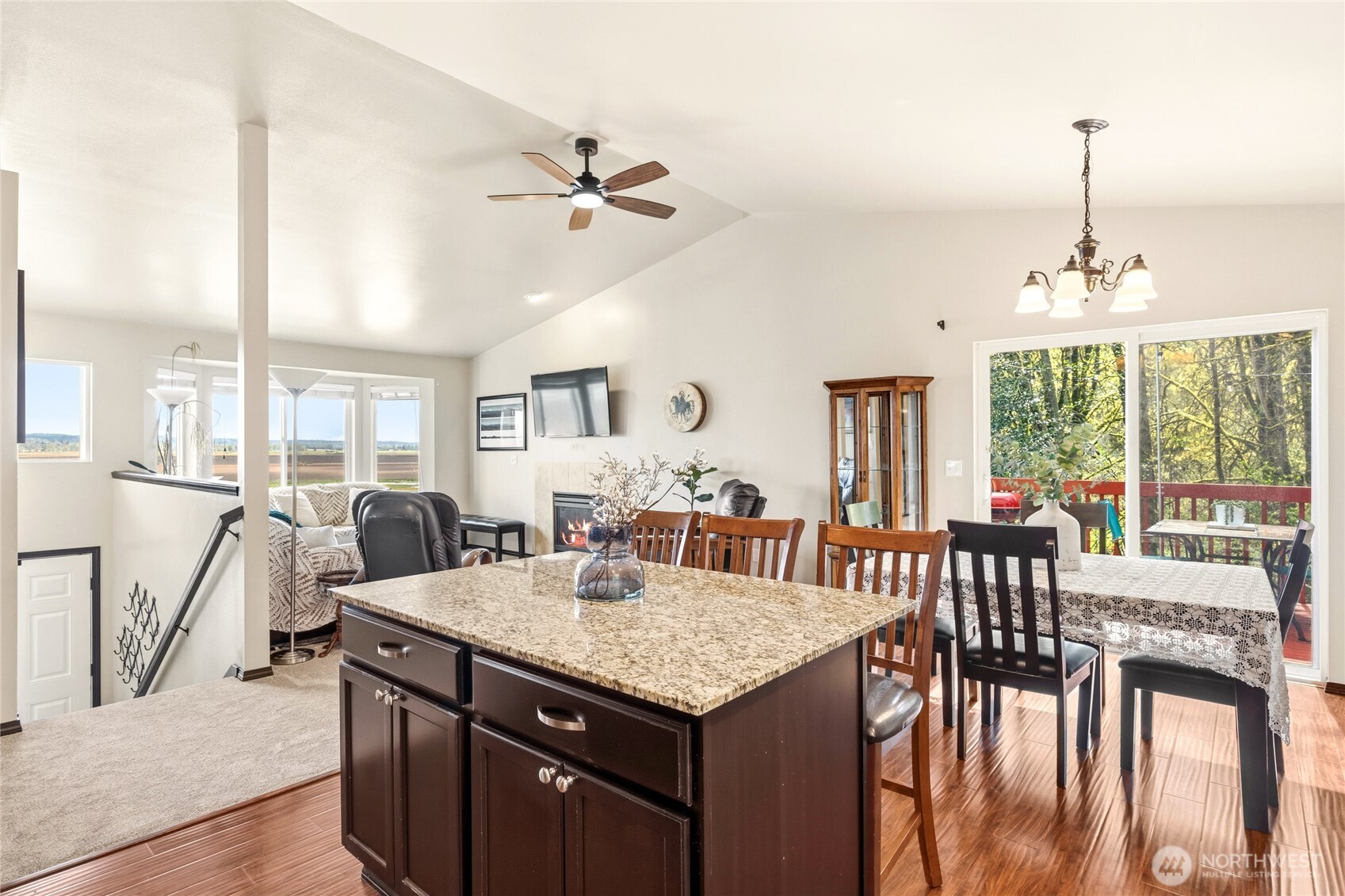 adjacent dining area