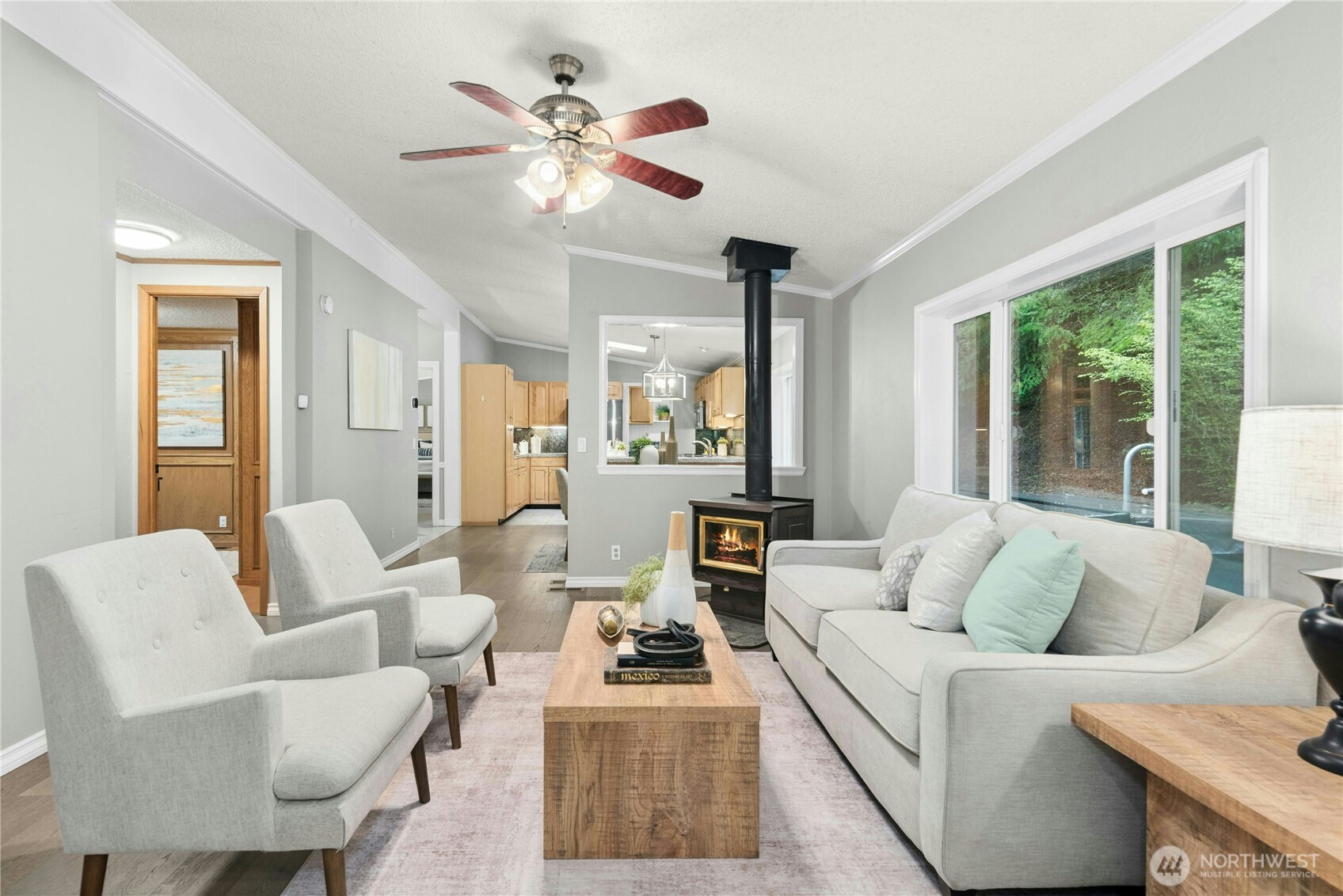 Check out the wood stove!