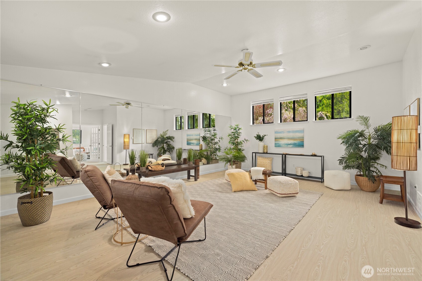 Another view of the upstairs studio space. Previously used as a dance studio