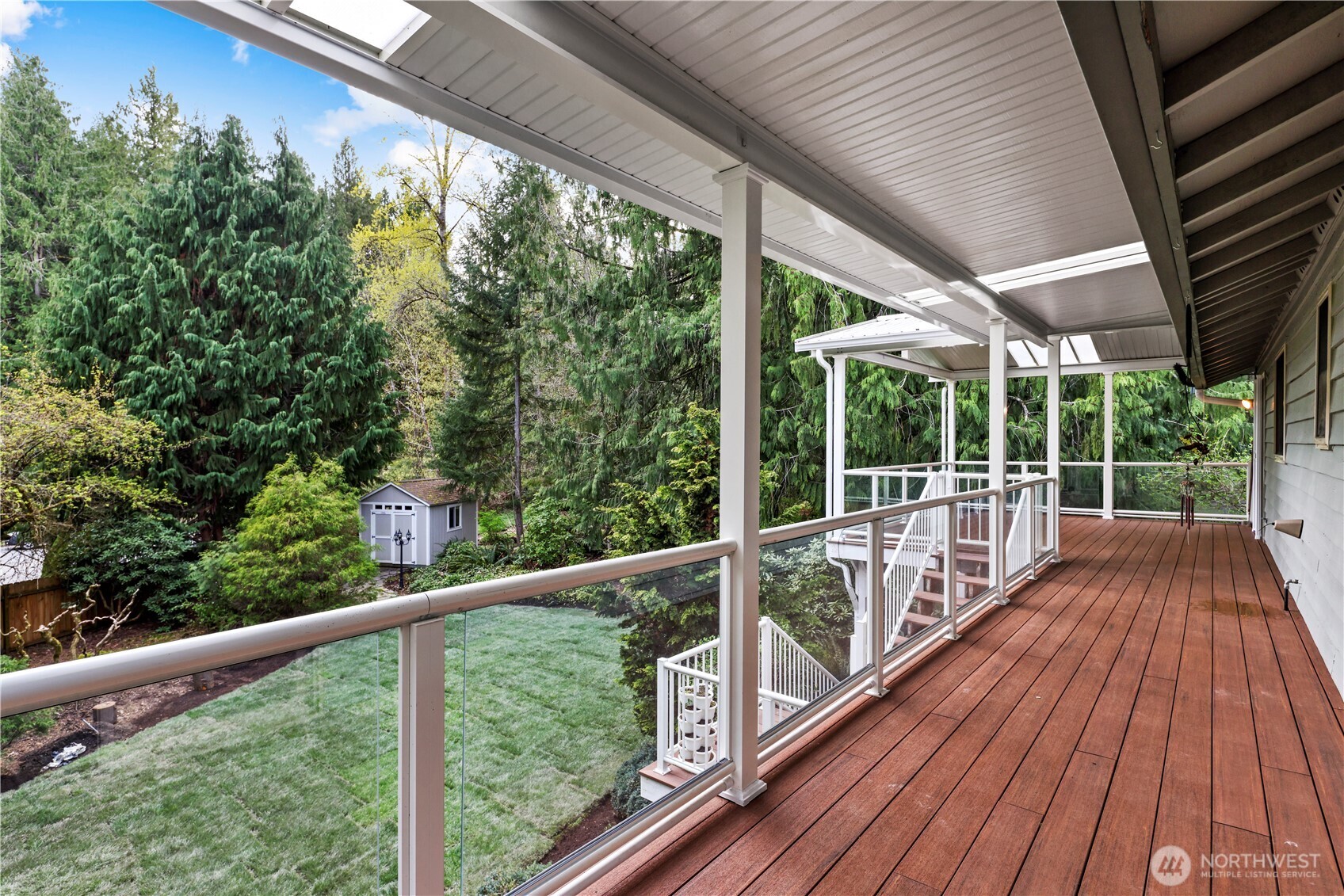 The deck extends to the primary bedroom - not too far to go for your morning coffee!