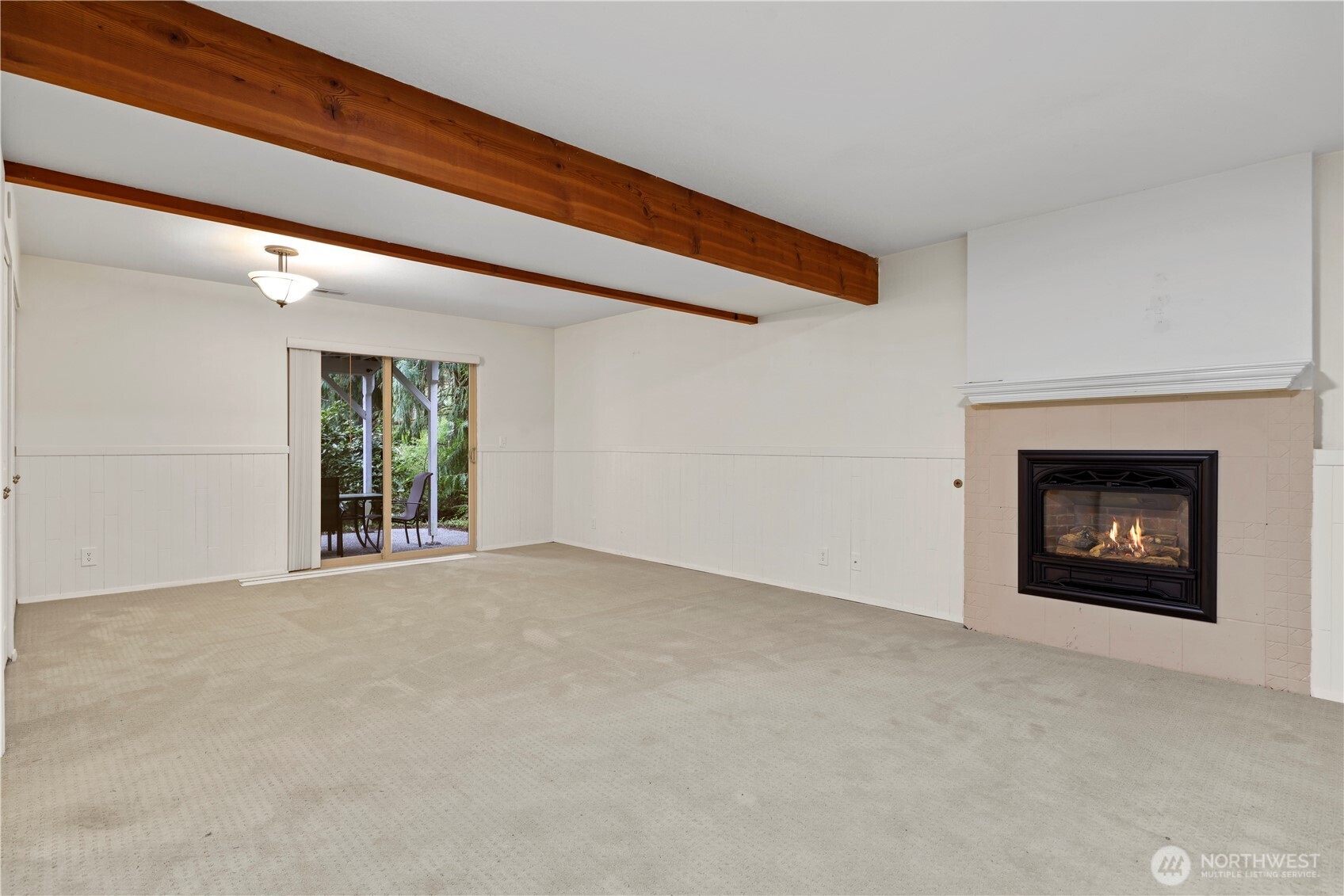 Cozy rec-room with fireplace - great for games, movies, hanging out