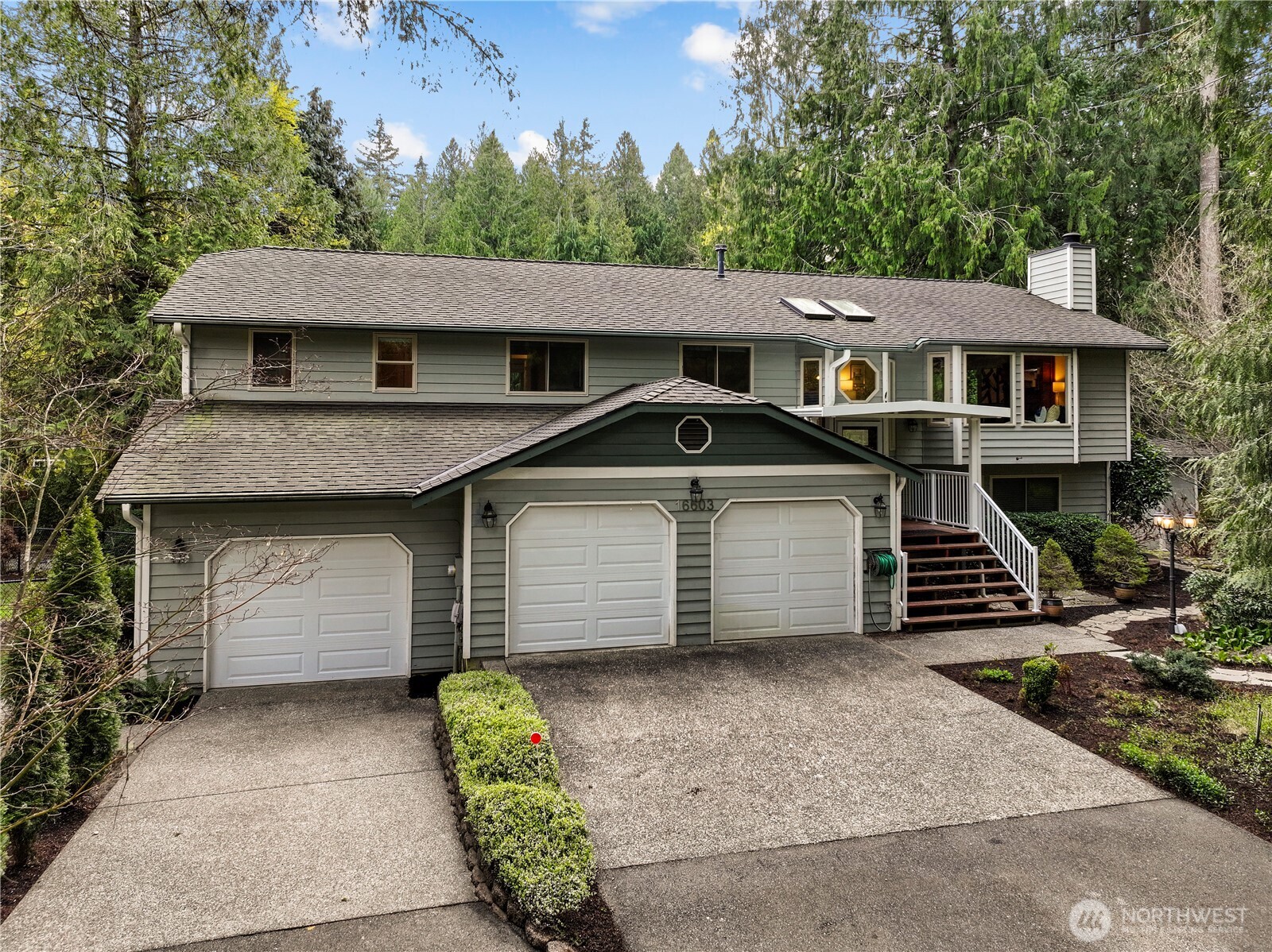 Those trees to the left are yours as well - this is 1.74 acres!