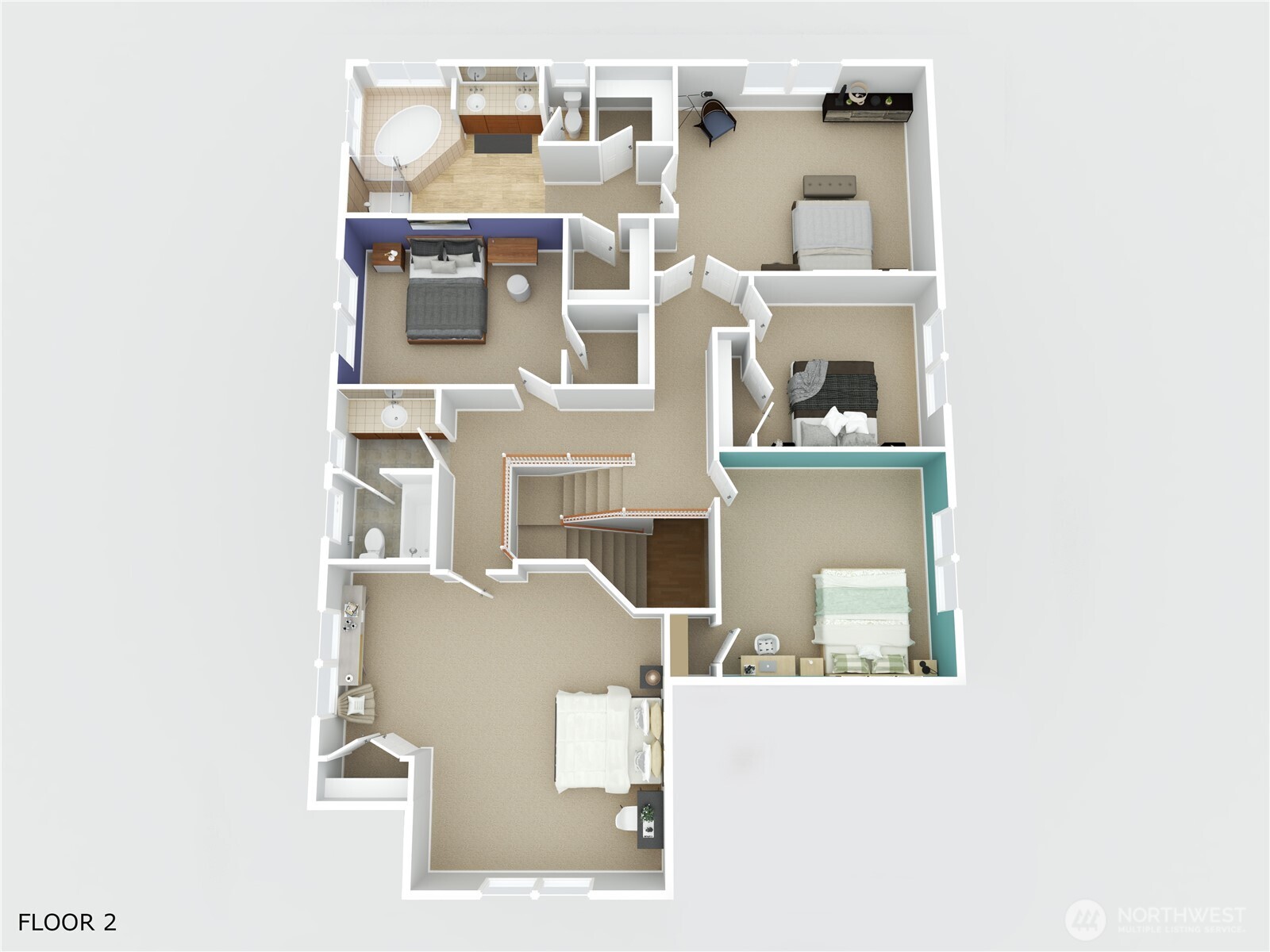 Generously sized bedrooms—space for everyone