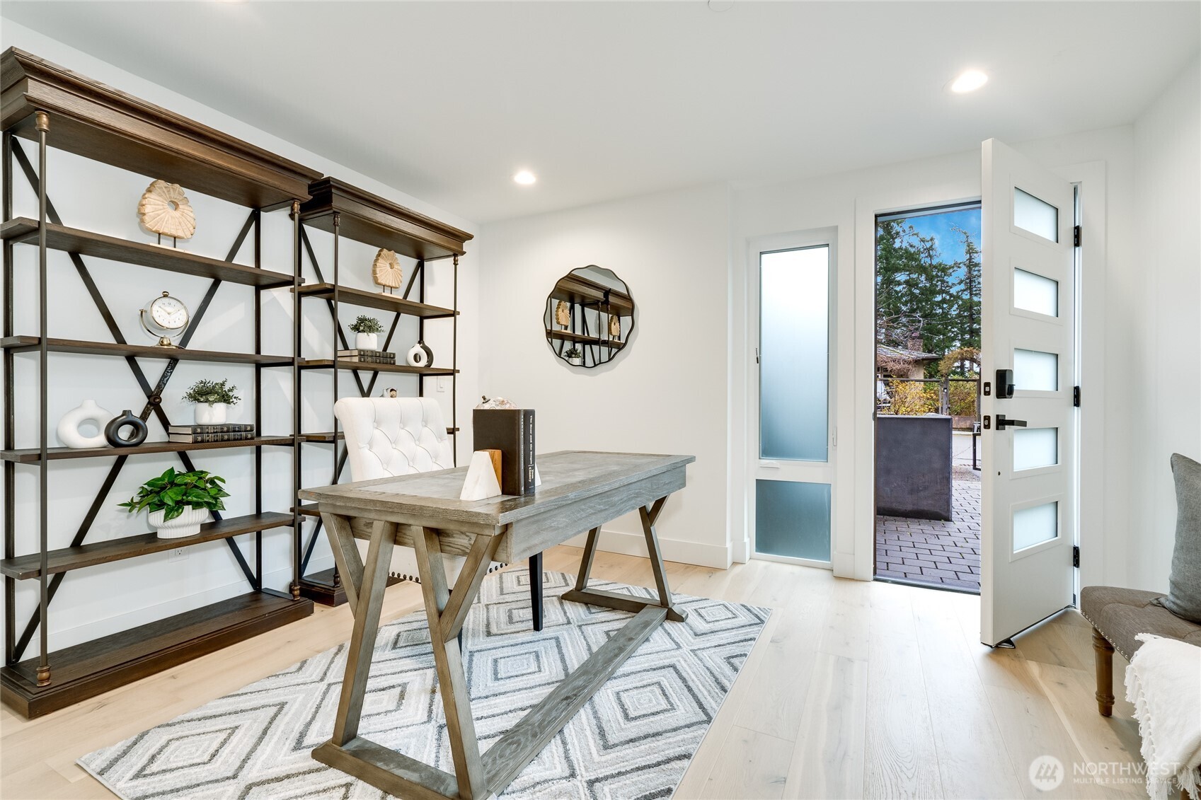 Office with level entry