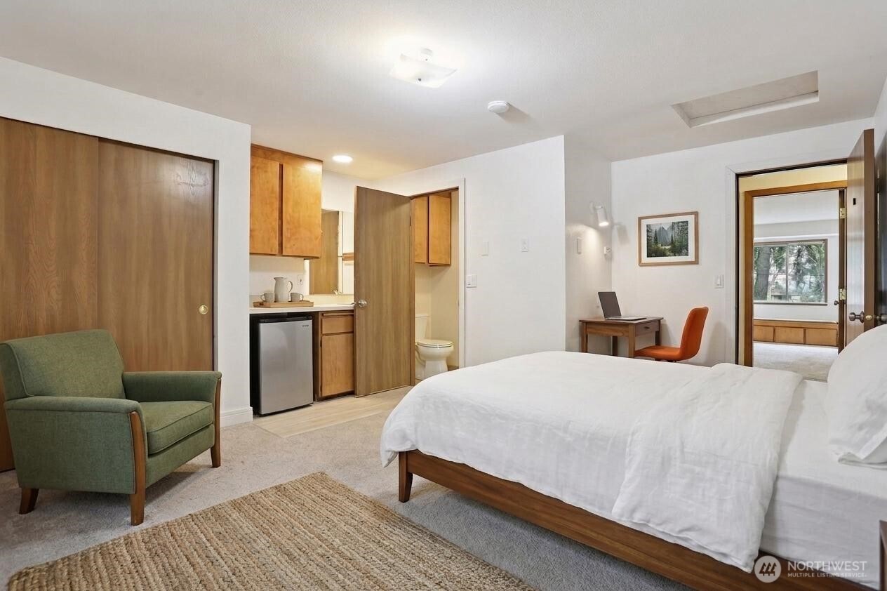 Studio # 2, top floor. Virtually staged