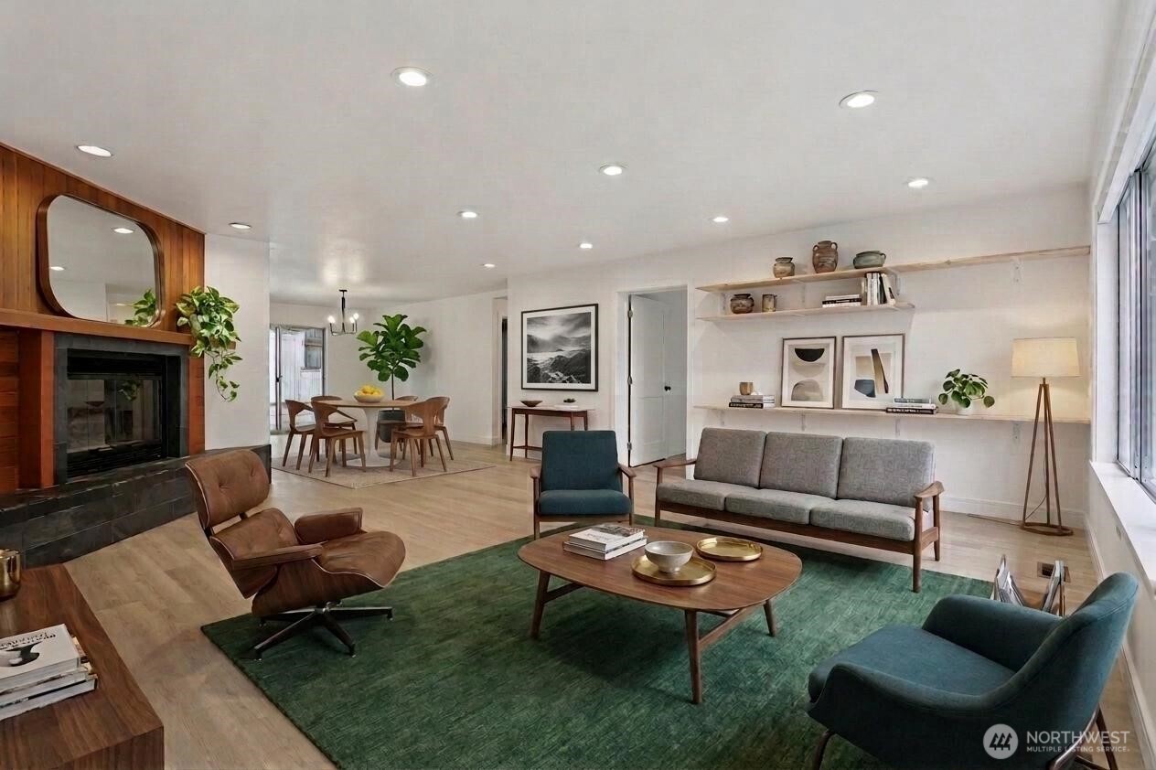 Virtually staged main floor living room