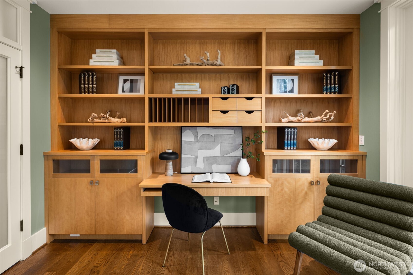 Executive office with thoughtfully designed built-ins