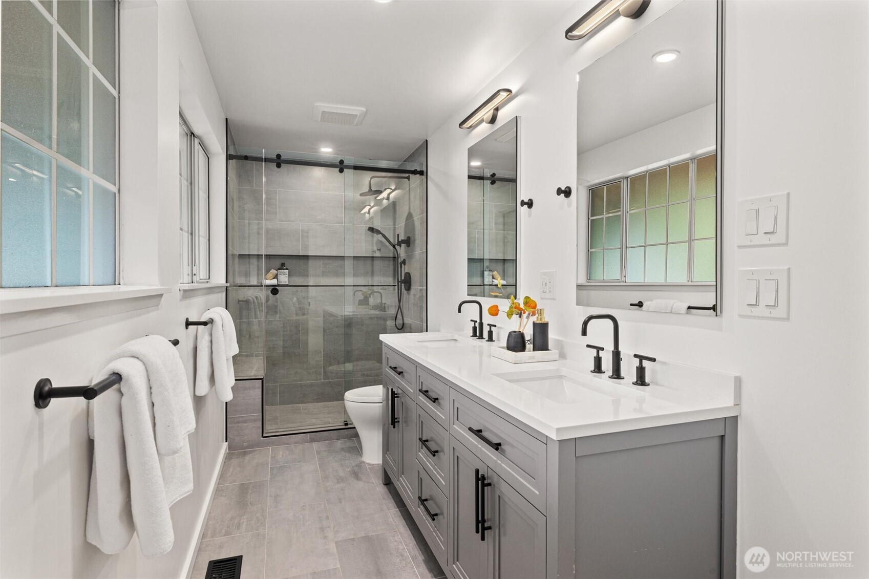 Primary bathroom was recently remodeled.