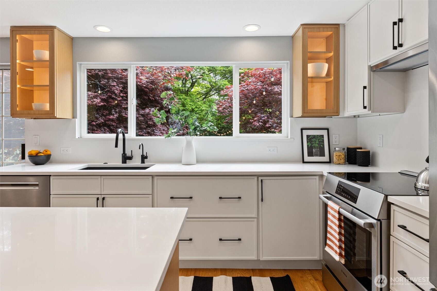 Featuring white oak finishes.