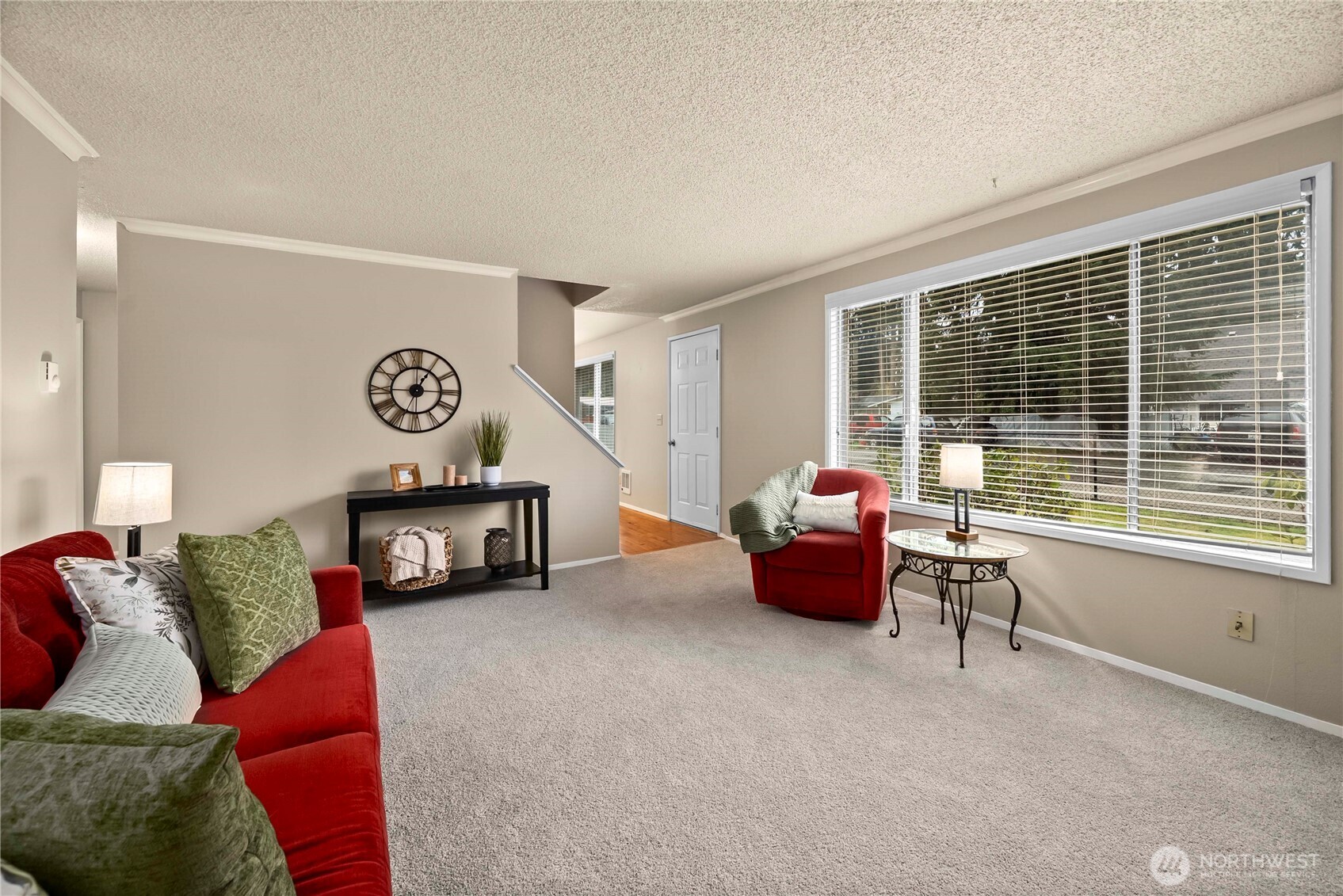 oversized windows to allow natural light.