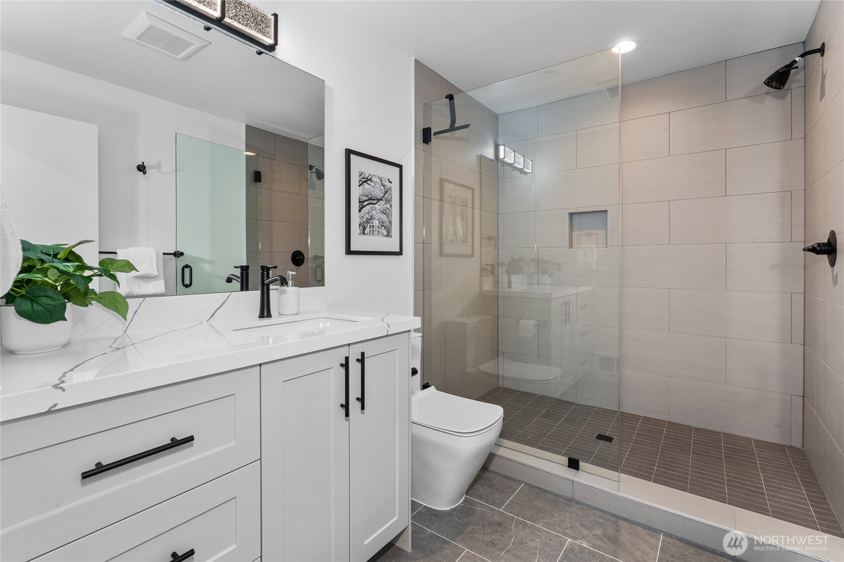 3/4 bathroom downstairs