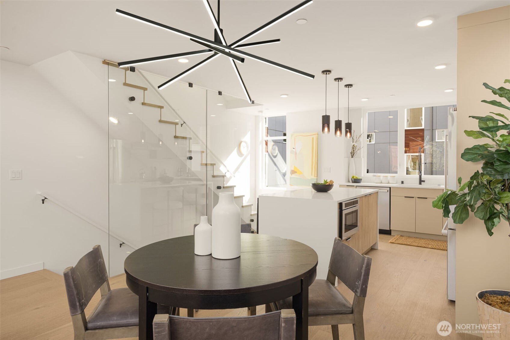 Designer fixtures and intentional hardware choices elevate every room in the home.