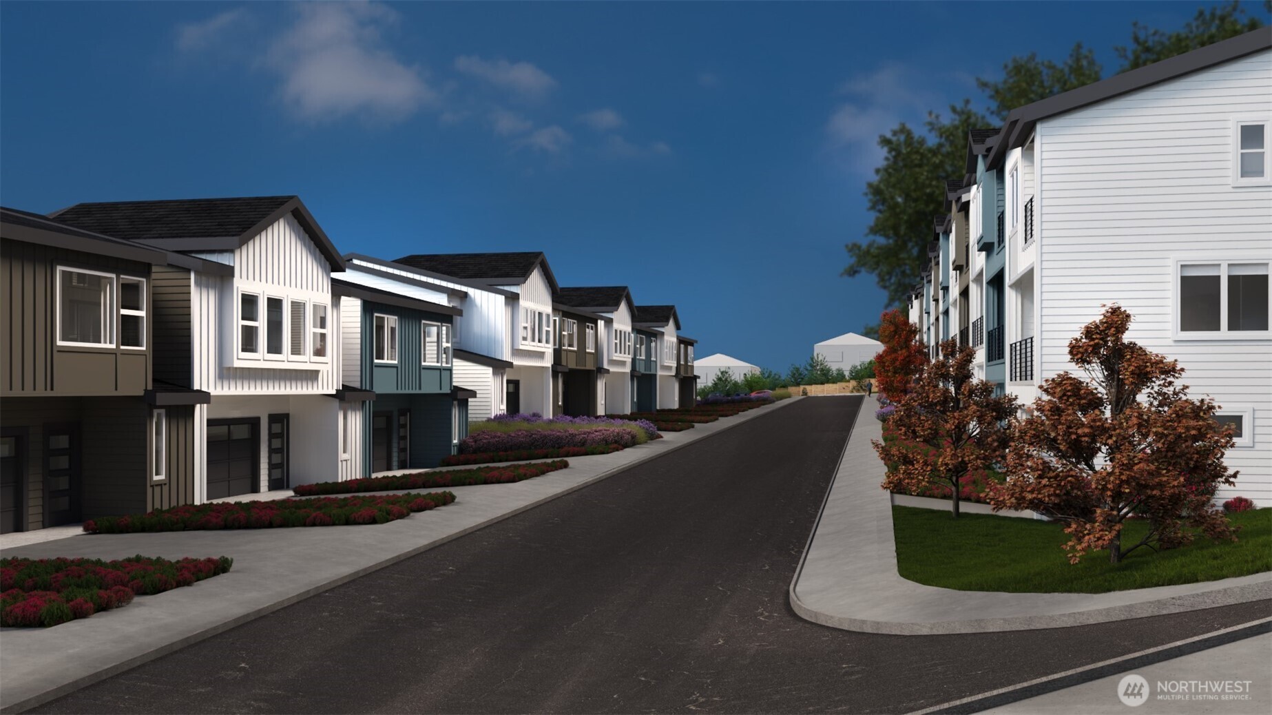 Exterior renderings of Lowell Heights.