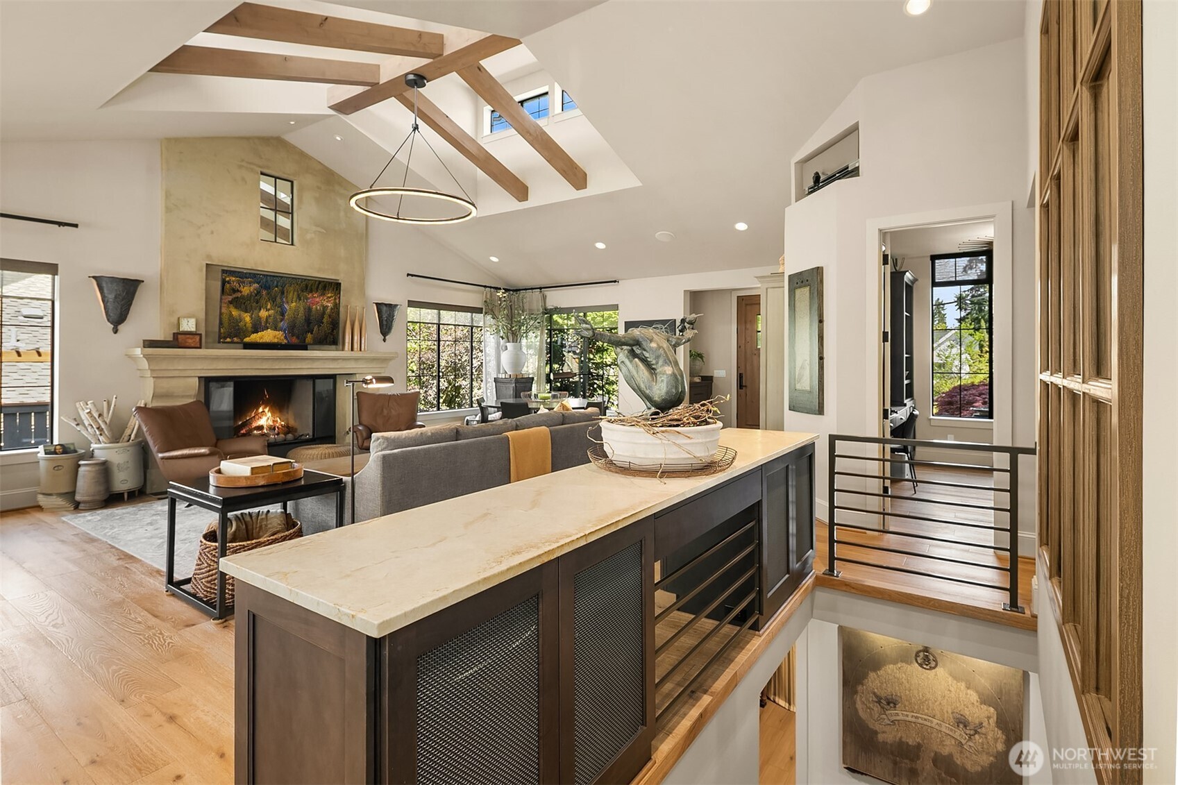 Note the beams and the transom windows!