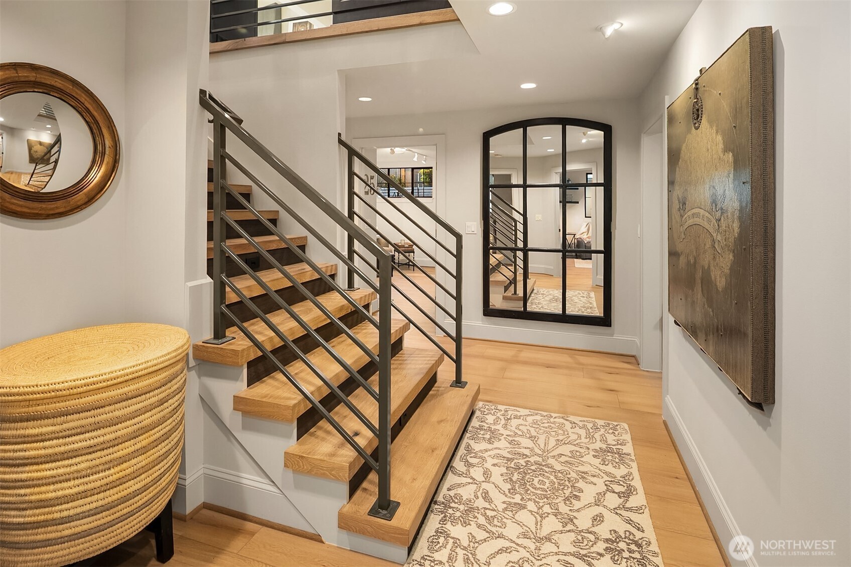Stairway leading to the finished basement!