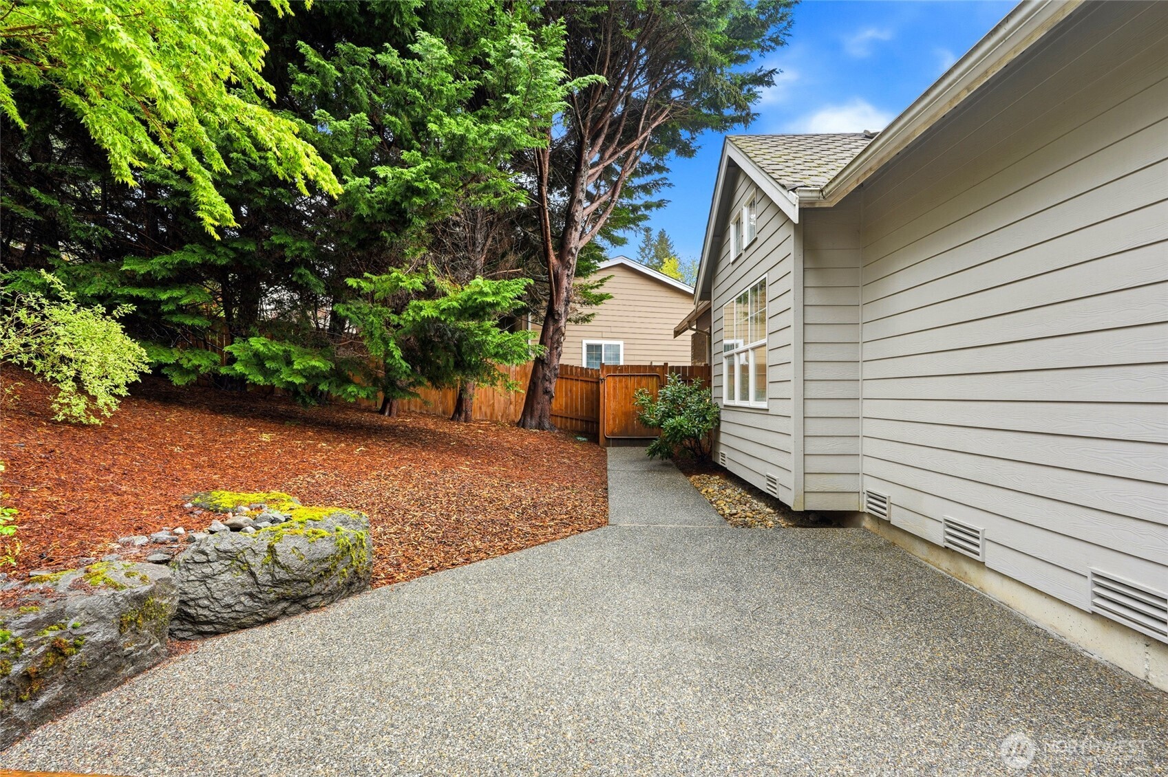 side yard with gate