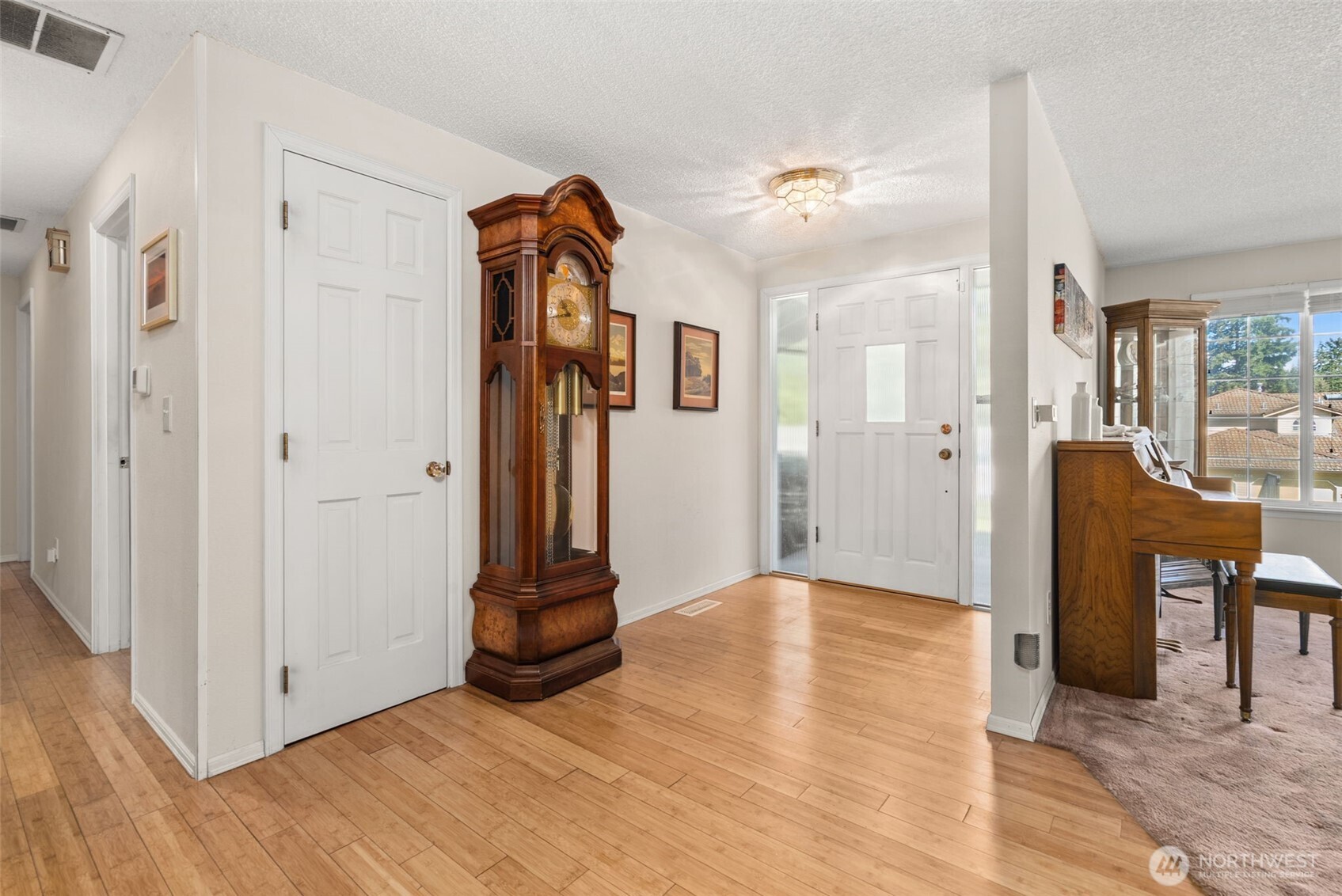 A gracious foyer leads into this three bedroom home
