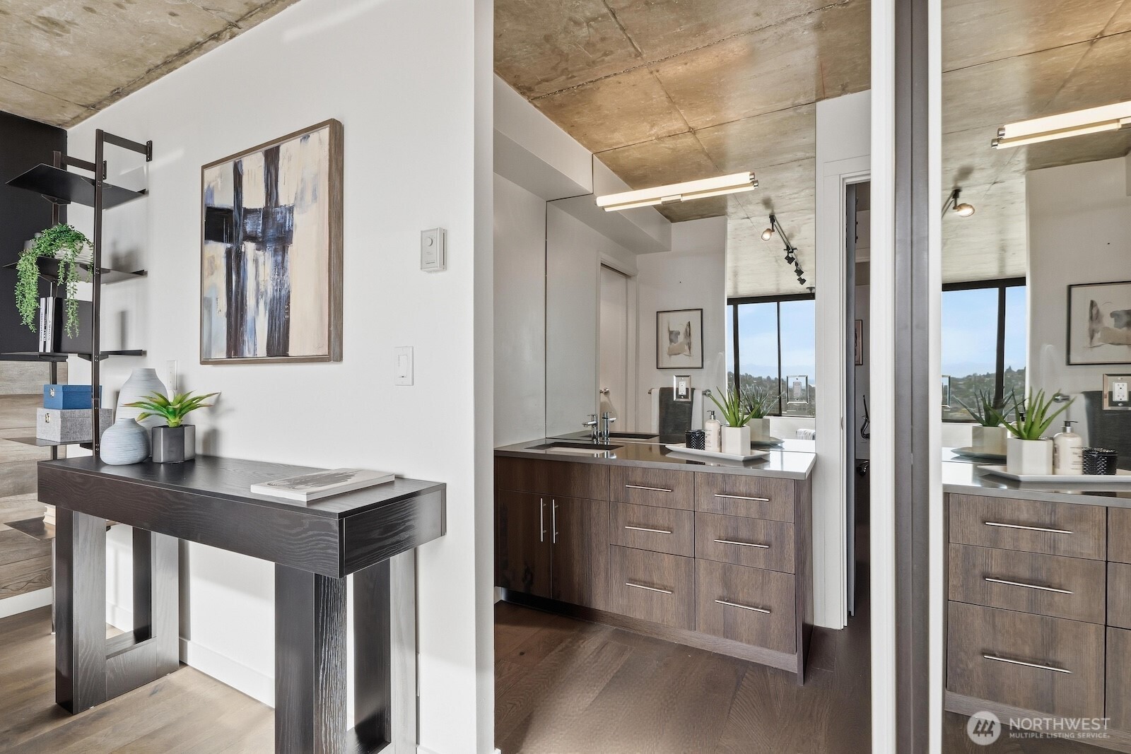 Flow easily into the luxe primary ensuite bath.