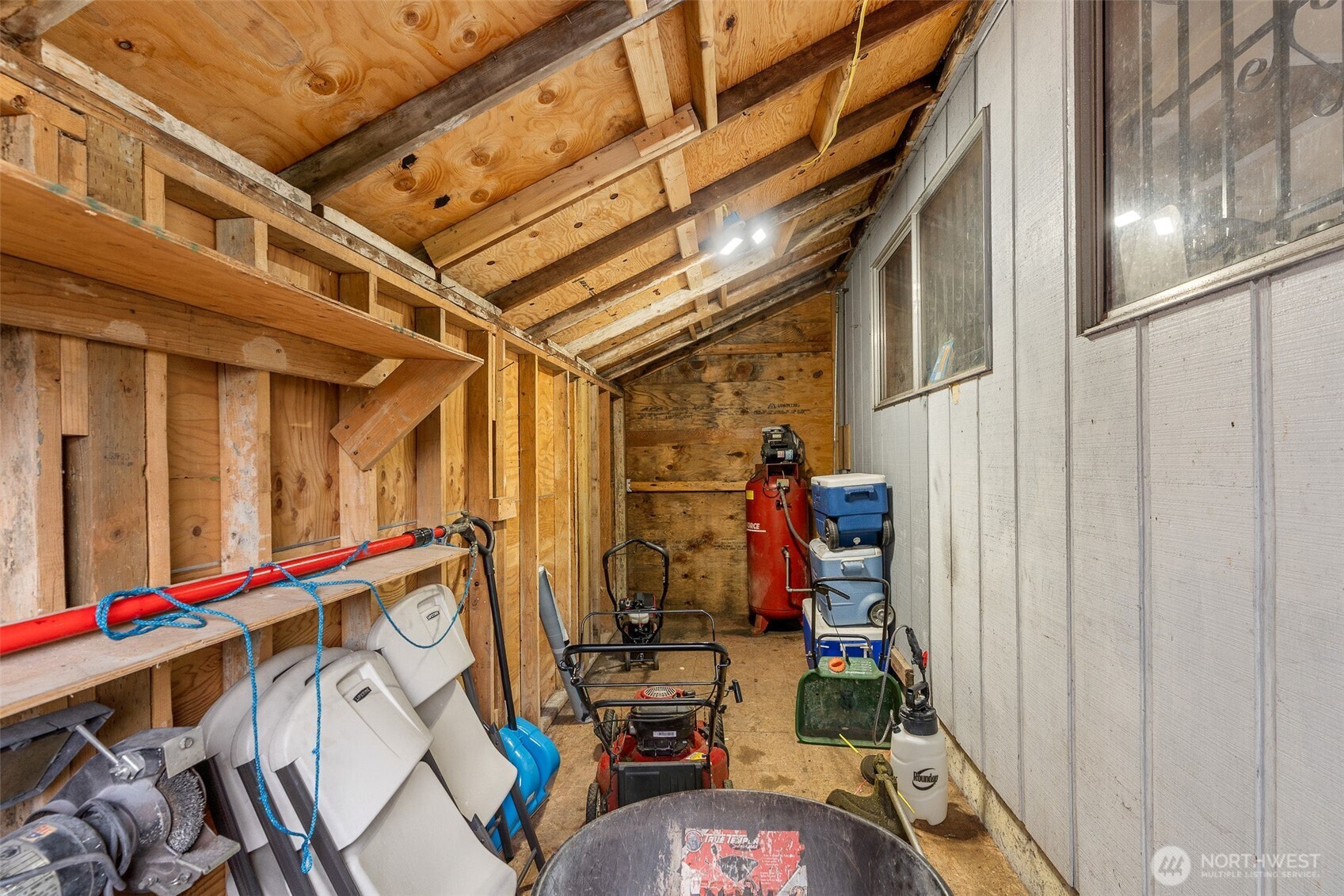 Bonus storage for all your yard equipment