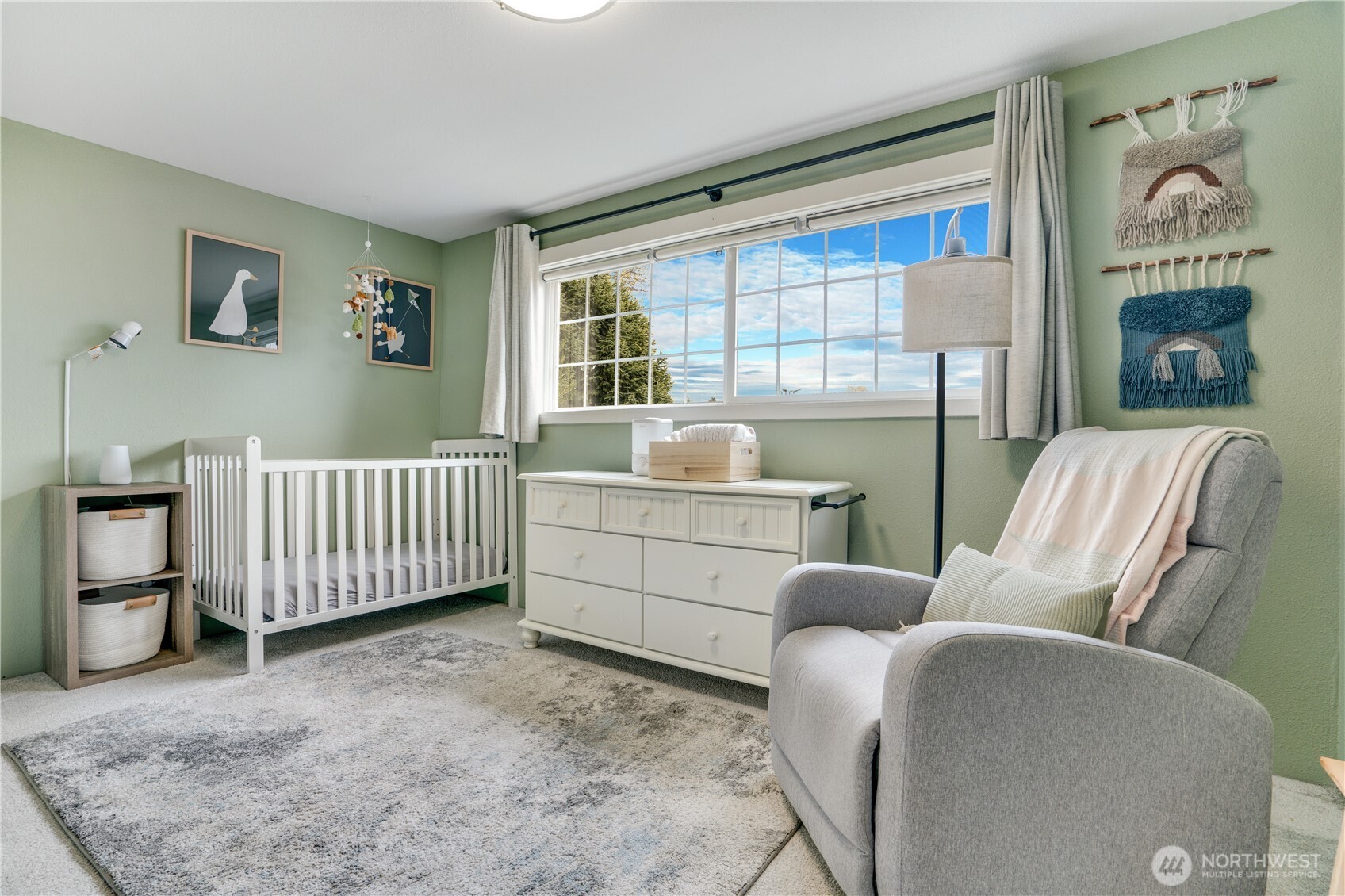 Second bedroom on the upper level adds to the home’s versatile floor plan