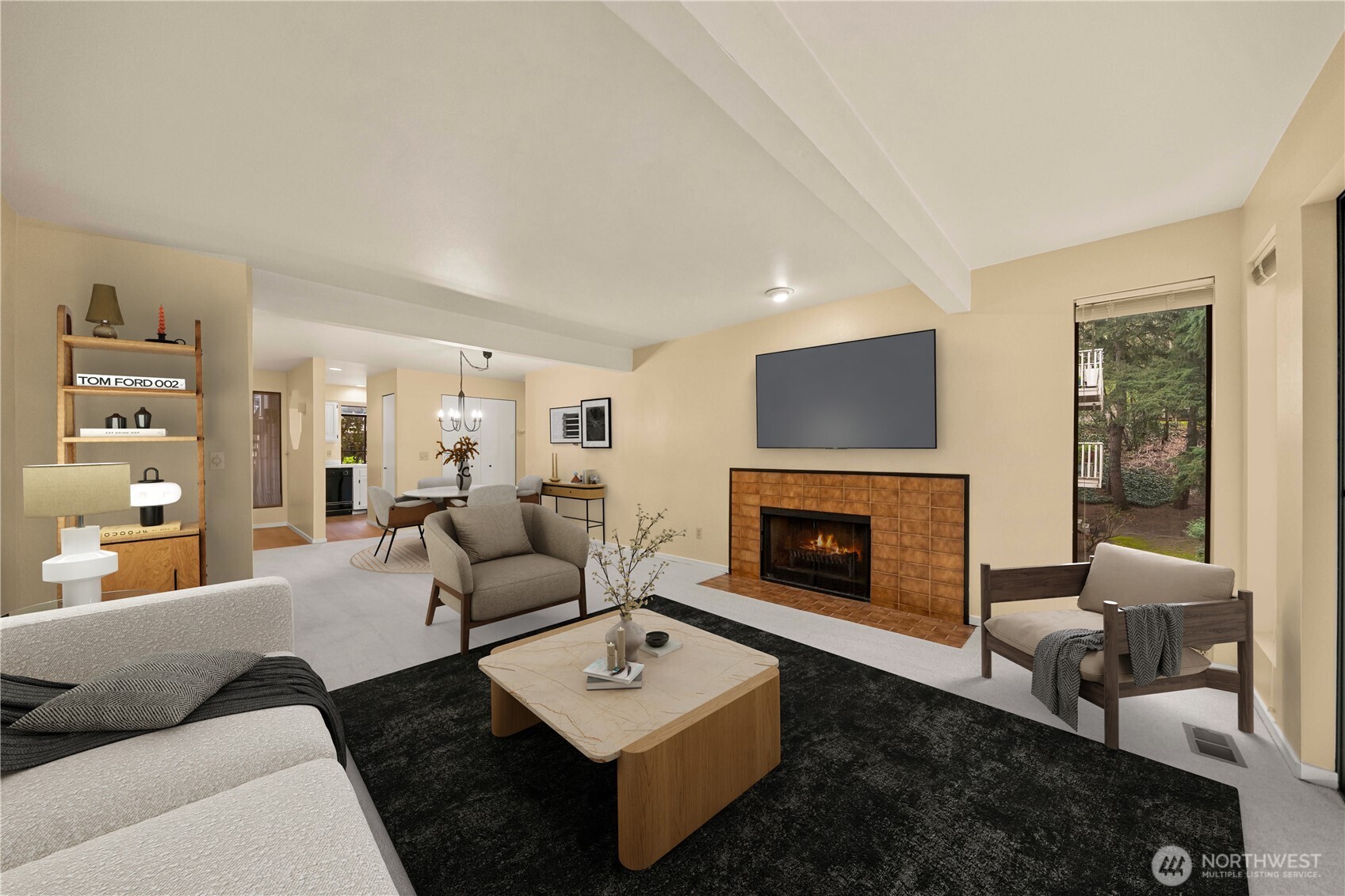 Living Room and Dining Room. Virtually Staged.