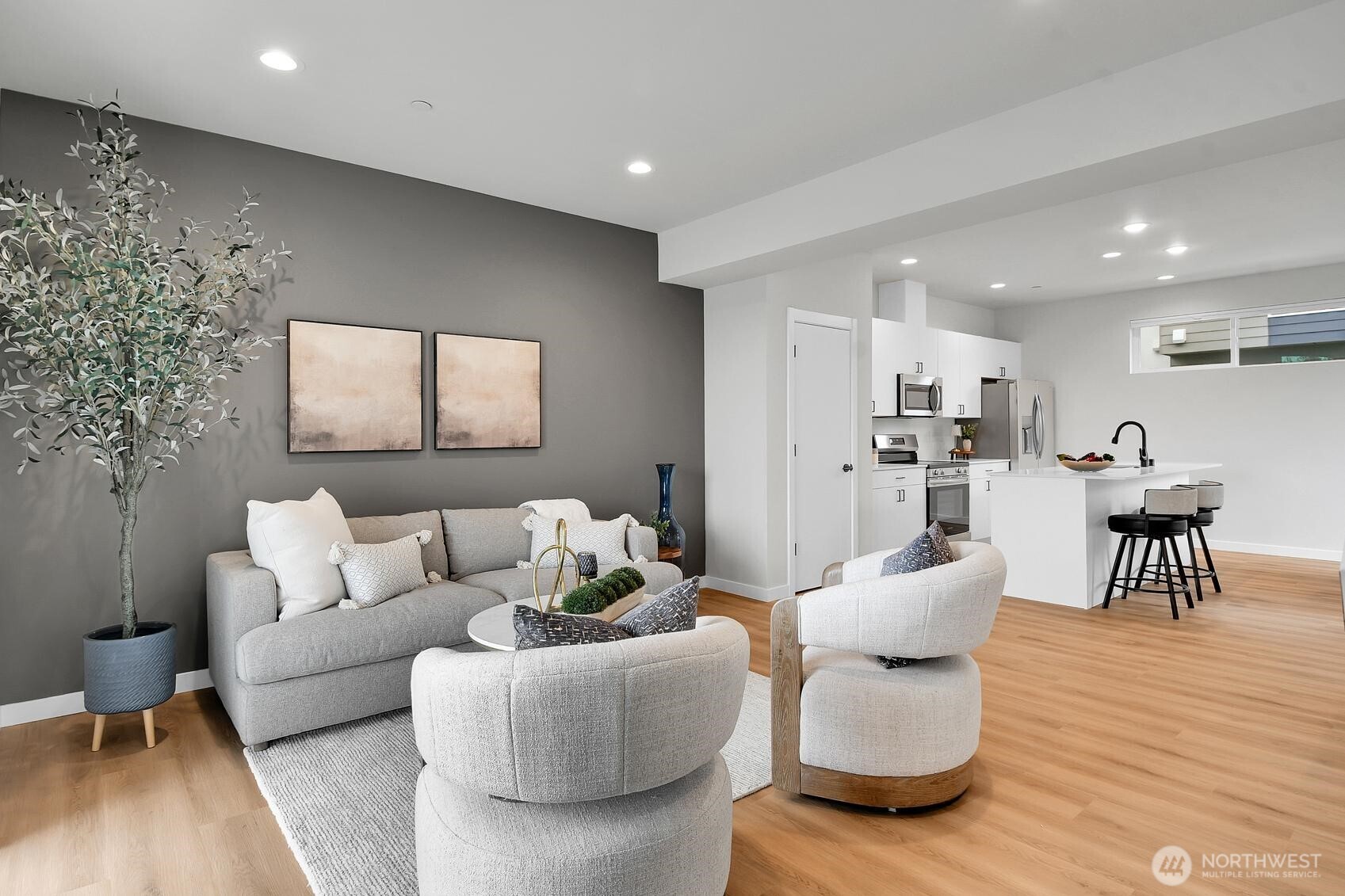 The main level of the home is wide open which is perfect for entertaining.