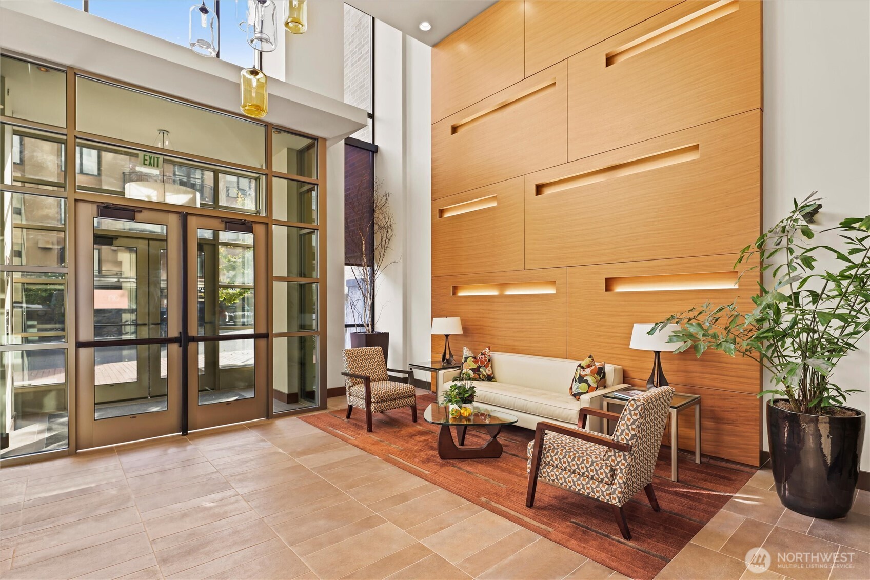 Views of the city skyline offering tons of natural light.