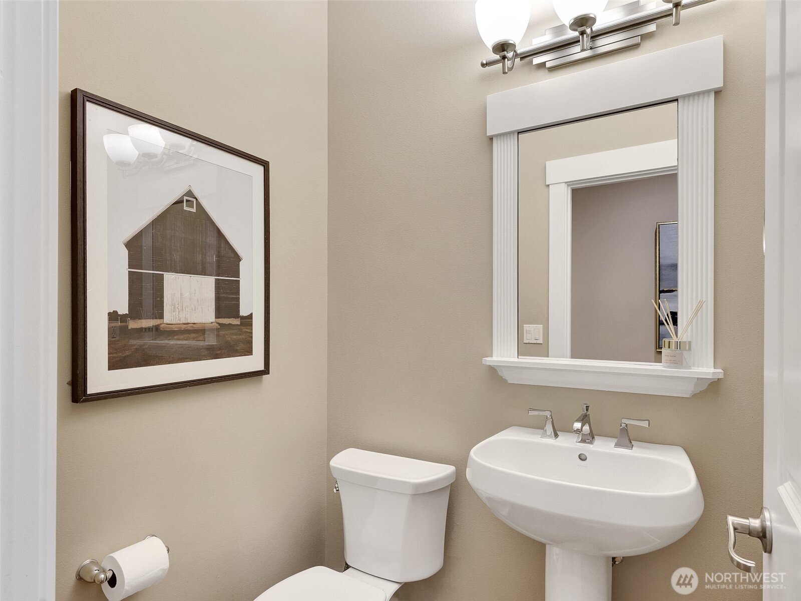 Convenient main floor powder room