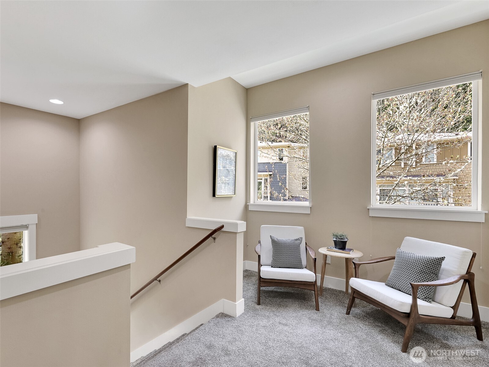 Reading nook at the top of the stairs