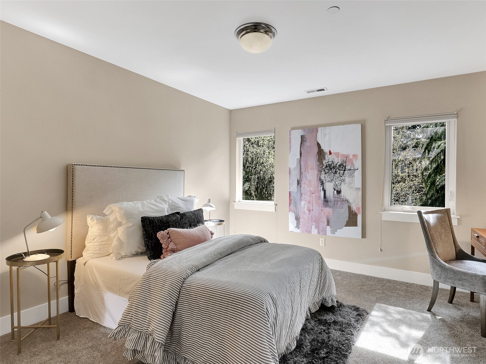 Generously sized bedroom with flexibility for guests, office space, or everyday living