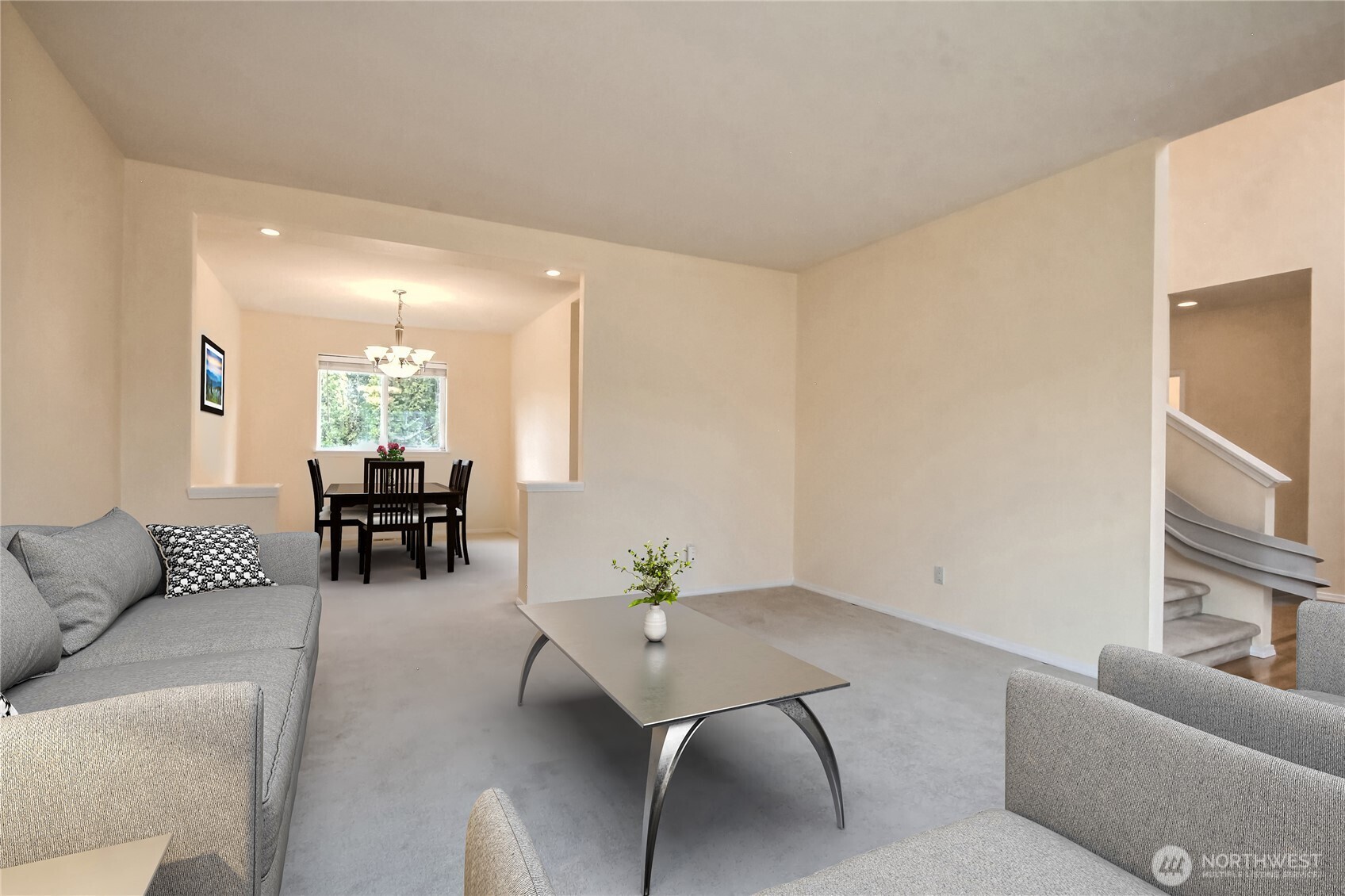 Formal dining room -virtual staged