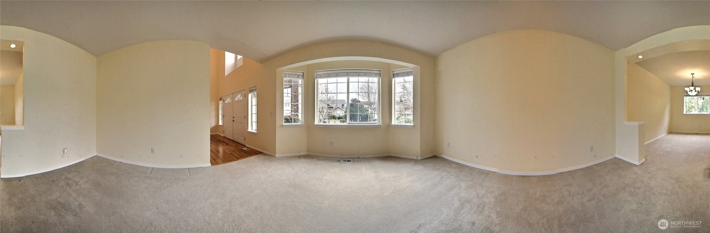 Front entry to Formal living and Formal dining area