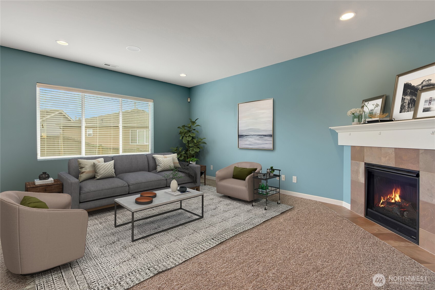 This photo is virtually staged