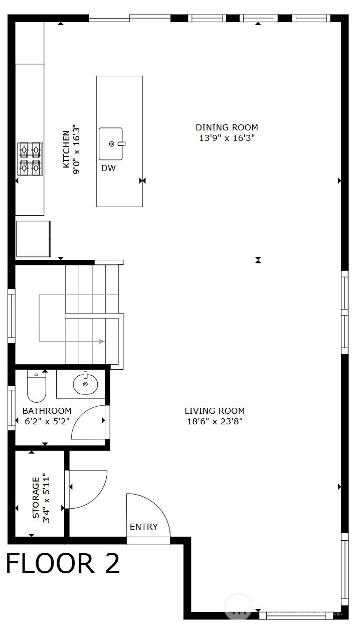 Main floor - dimensions are approximate
