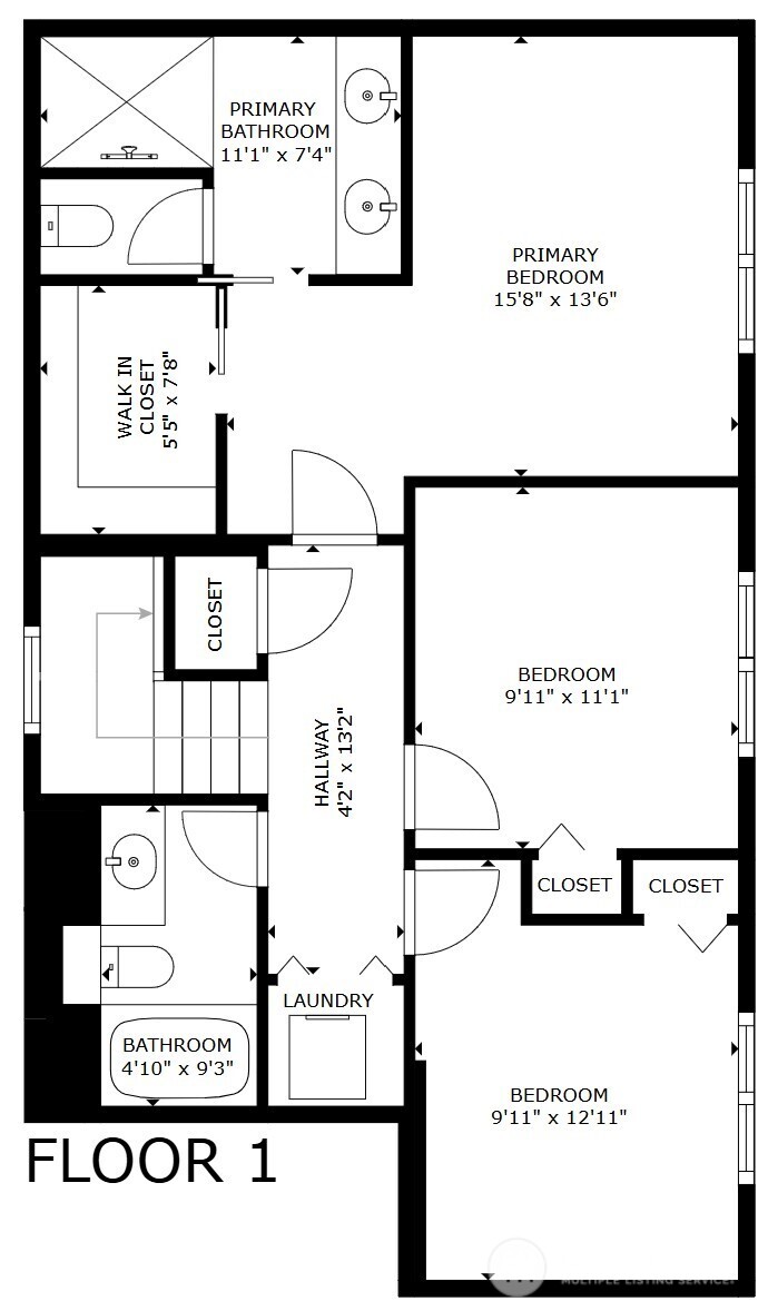 Lower floor - dimensions are approximate