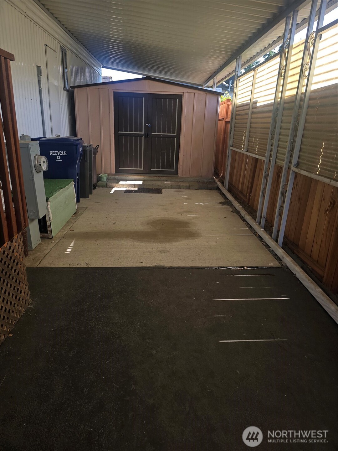 Storage at back of carport