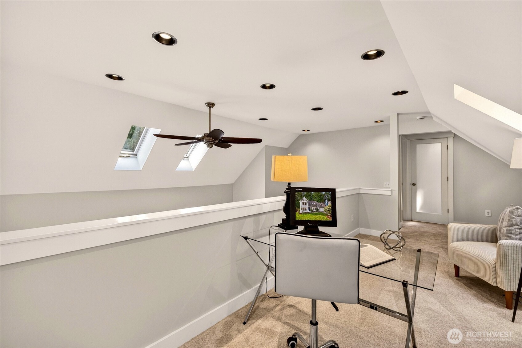 Bathed in natural light, the loft overlooks the great room below while providing privacy and dedicated square footage that adapts to whatever life calls for.